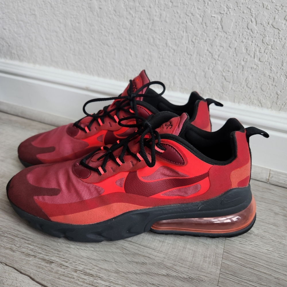 Nike Air Max 270 React Mens CI3866-600 Gym Red Black Shoes Sz 11.5